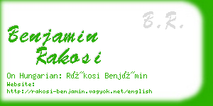 benjamin rakosi business card